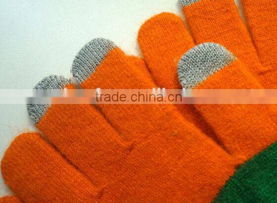Fashion spell color smartphone touch screen gloves