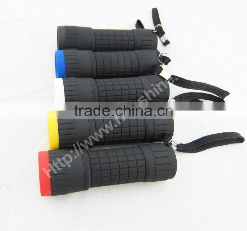 mini multicolor 14 led geepas torch with 3aaa battery