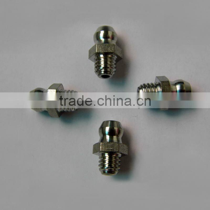 clear zinc good quality steel grease nipple 1/4"-28UNF straight