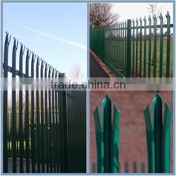 bright color ornamental weld steel palisade fencing prices with european style