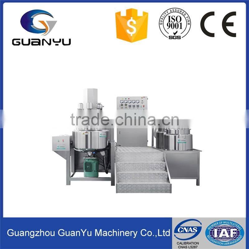 100L GMP Standard vacuum electric heating mixing tank for cream emulsifying and homogenous