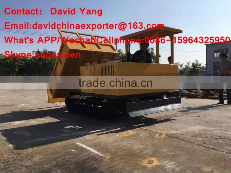 full rubber track dumper loading palm in Indoneisa/rubber track