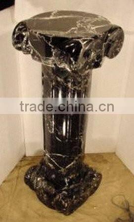 NATURAL BLACK ZEBRA MARBLE PEDESTALS