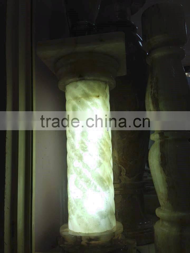 NEW ARRIVAL BACKLIT ONYX COLUMNS PILLARS & PEDESTALS