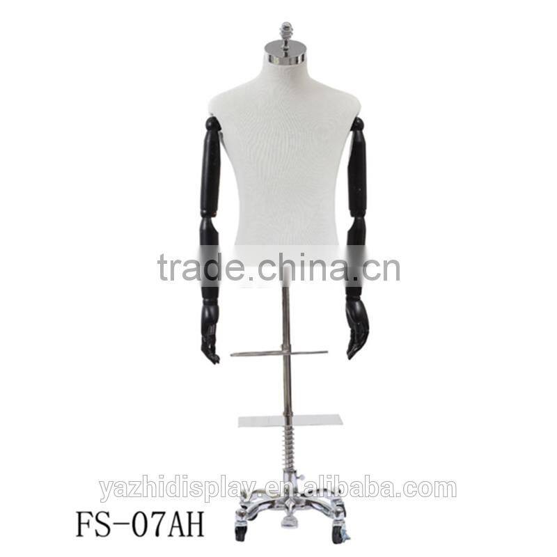 Hydrographics transfer printing abstractive fabric covered life size male mannequins