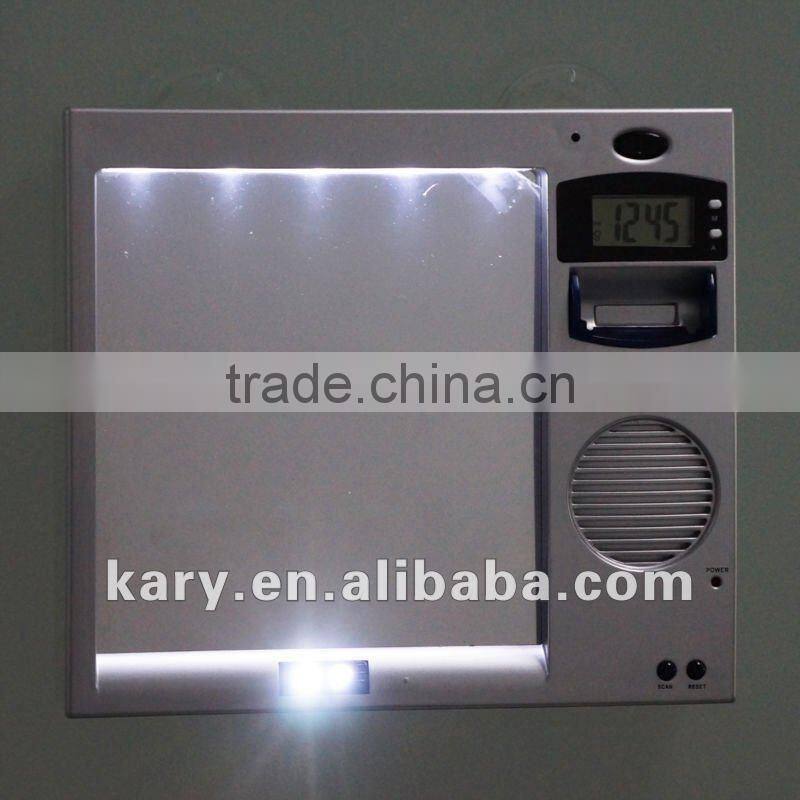 LED Light up Fogless Bathroom Shave Mirror with Radio