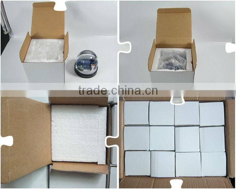 Custom plastic snow globe with photo insert