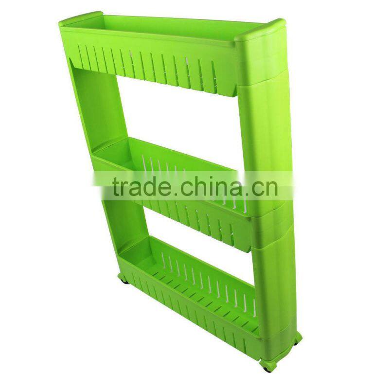 SLIDE OUT STORAGE TOWER 3 TIER ROLLING CASTOR ORGANISE KITCHEN TROLLEY ROOM RACK