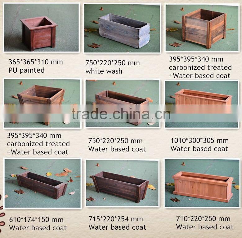 Chinese Cedar or Radiator Pine wooden round planter box