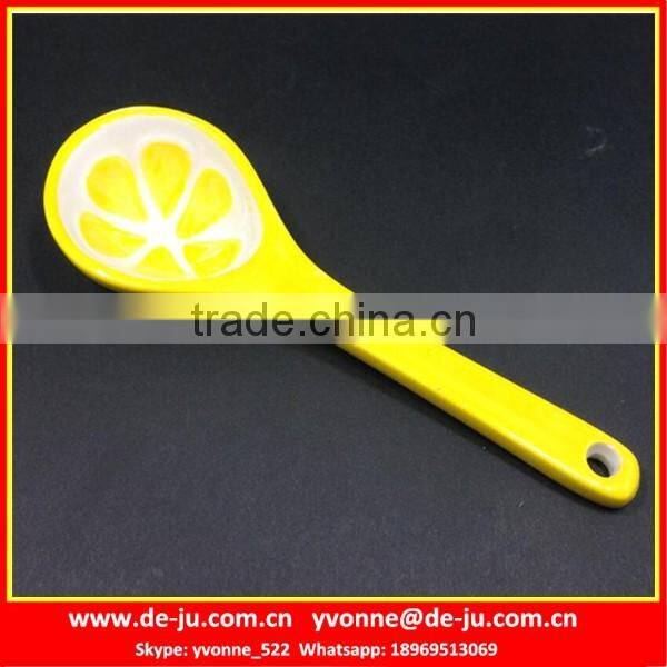 Funny Fruit Colorful Small Soup Porcelain Spoon