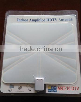 Factory Cheap Amplified Digital Indoor TV Antenna, 50miles Range ATSC TV Antenna, Wholesale Indoor TV Antenna High Gain UHF