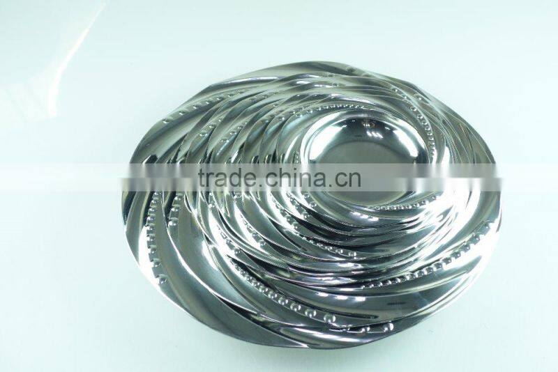 round plate stainless steel soup plate with multi size