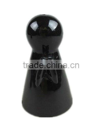 porcelain saltshaker in black color
