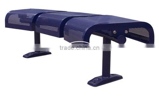 Outdoor Metal Leg Bench Metal Mesh Patio Furniture