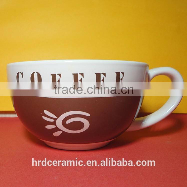 High Quality Promotional Logo Printed Ceramic 540ml venti coffee cup