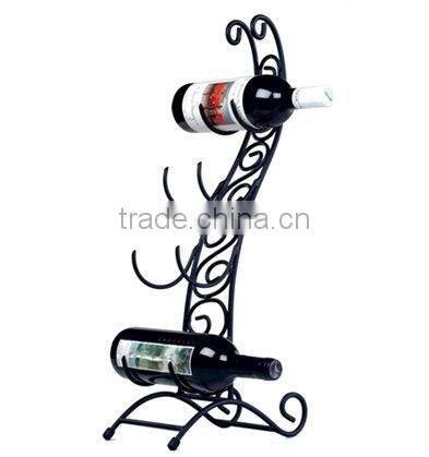 Artistic Black Metal Cello Wine Rack