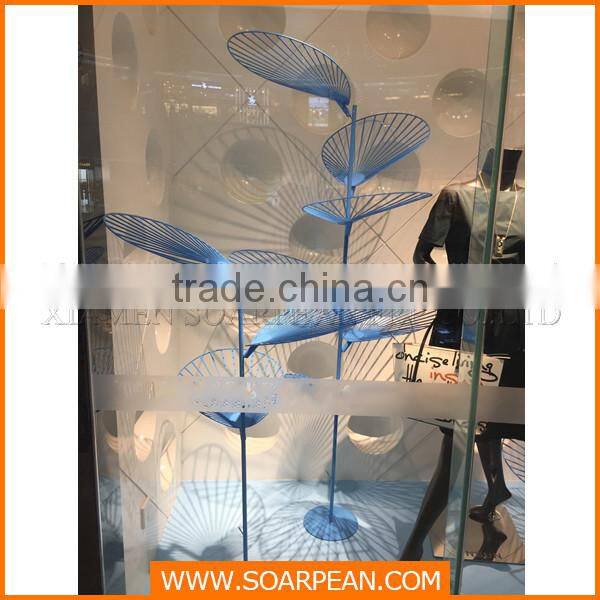 Modern abstract metal tree sculpture window display props
