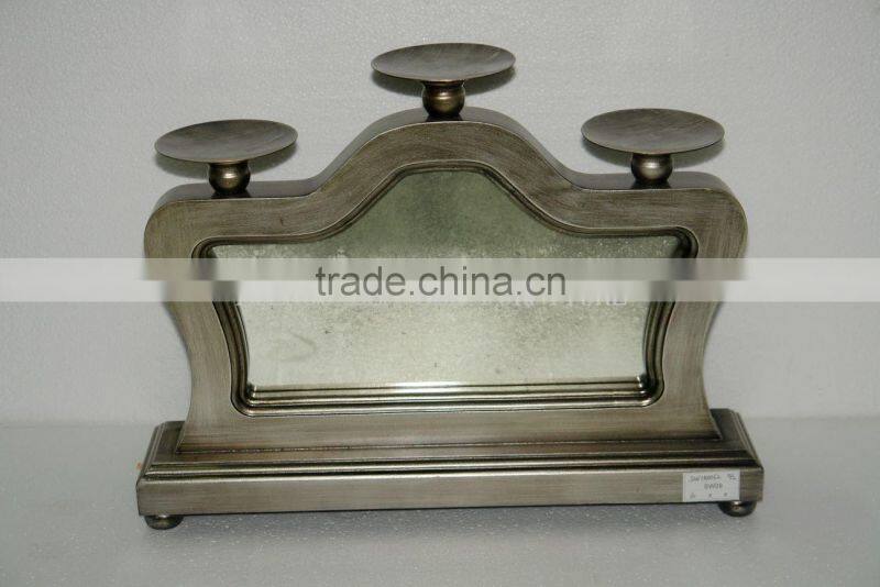 glass wooden candle holder