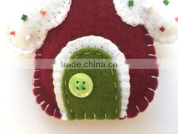 Christmas House Felt Miniature House