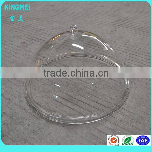 Rectangle shape acrylic large plastic hemisphere dome