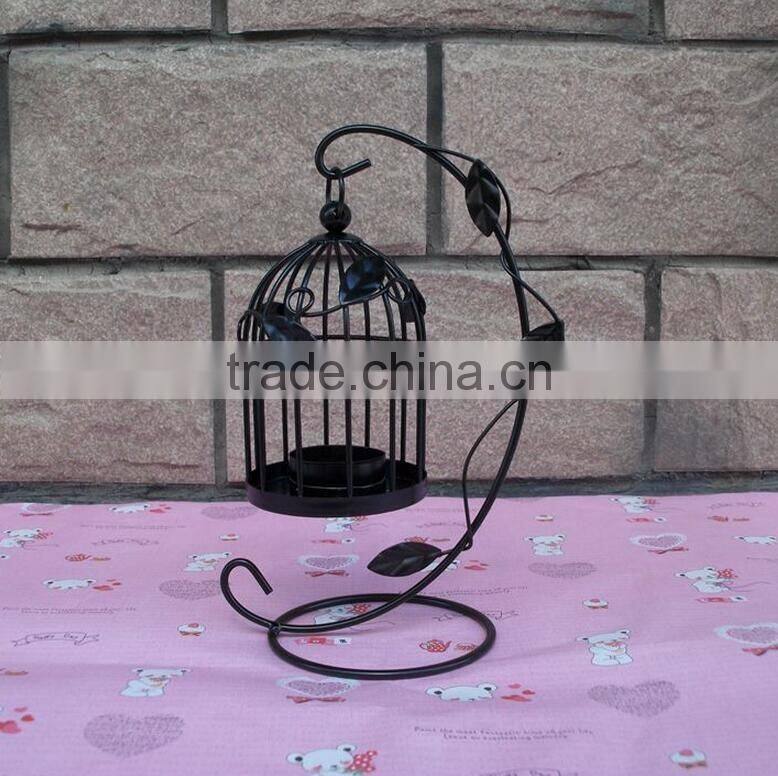 Bird Cage Outdoor hanging Decorative solar candle lantern