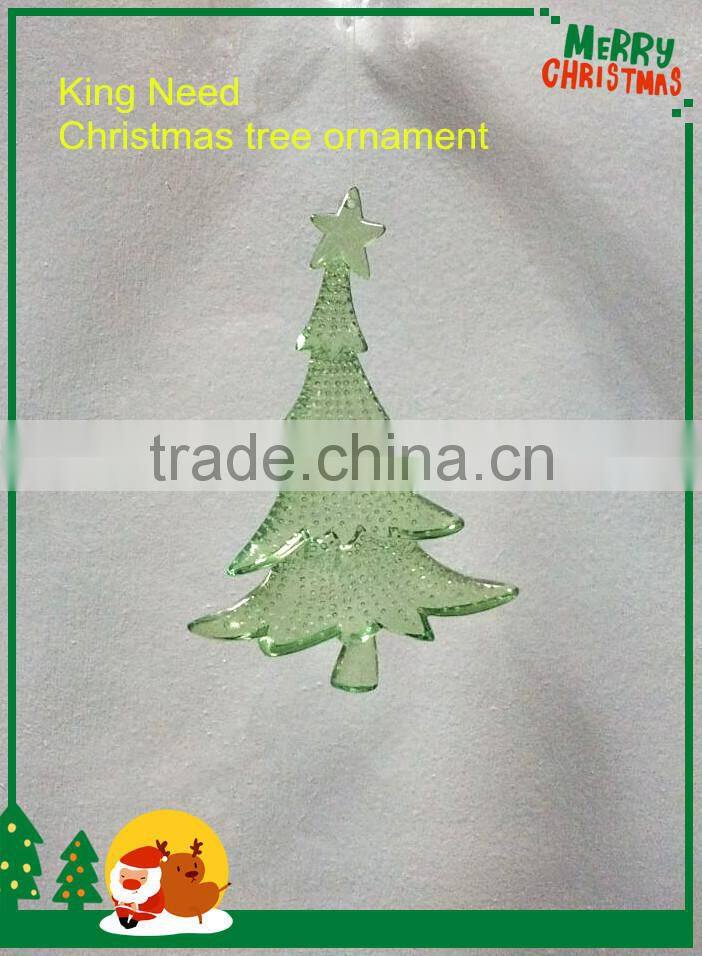 clear plastic acrylic hanging Christmas tree ornament
