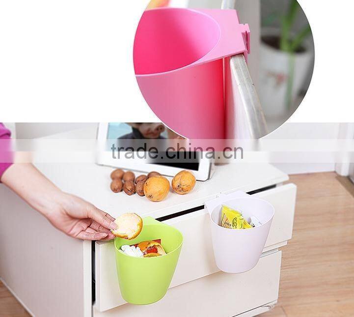 Vacuum suction cup bathroom and kitchen plastic shelf/holder/storage bucket