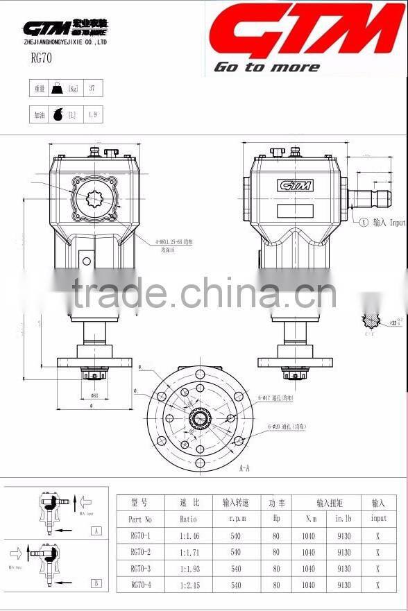 Top Quality lawn mower gearbox