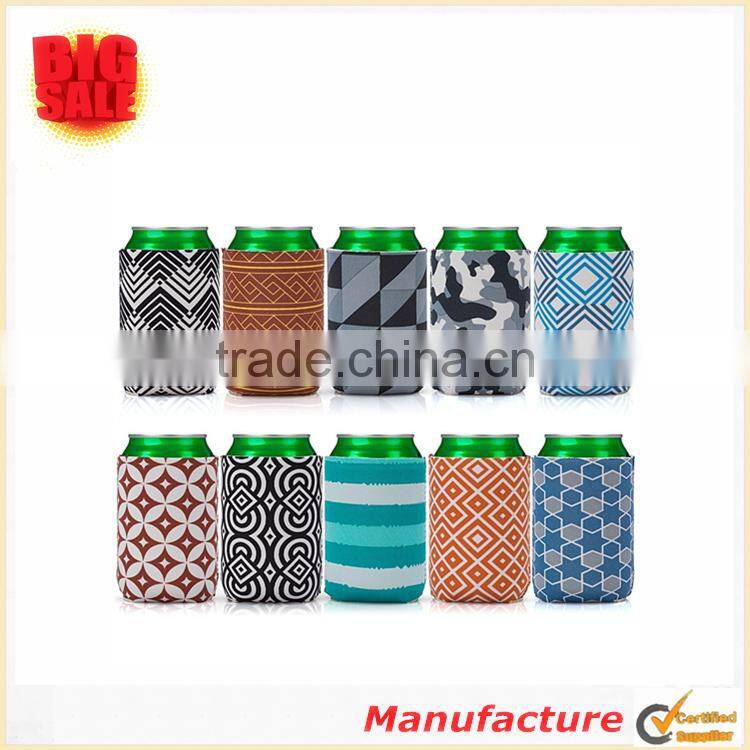 Pattern Beer Can Cooler Sleeves Collapsible Extra Neoprene Insulsted Beer Can Sleeves