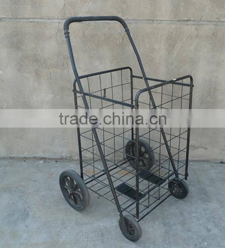 foldable shopping trolley for wholesale hand trolley with mesh basket