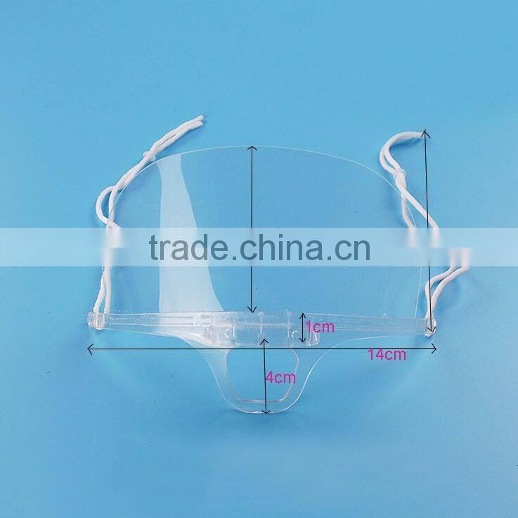 Beauty special catering fashional full transparent clear plastic face mask widely used in beauty salon