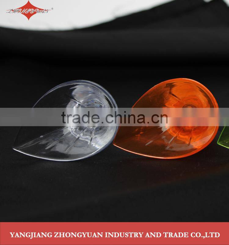 Plastic trumpet shaped hand lemon squeezer