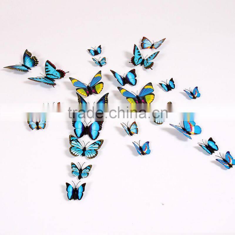 3D Butterfly Multicolor Butterflies Wall Quote Stickers Shopping Window Home Wall Decoration Fridge Magnet