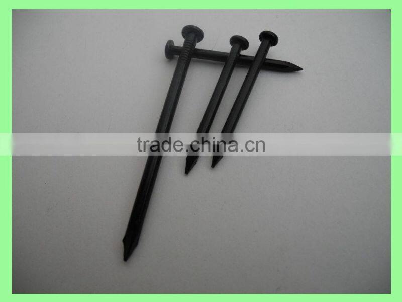 Top hardened black steel concrete nails sizes/linyi concrete steel nails