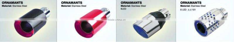 stainless steel exhaust tip with led light