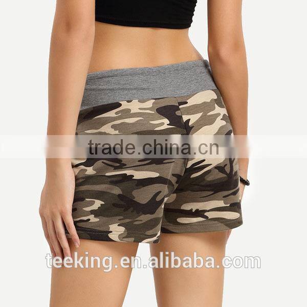 fashion high quality women sports camouflage shorts