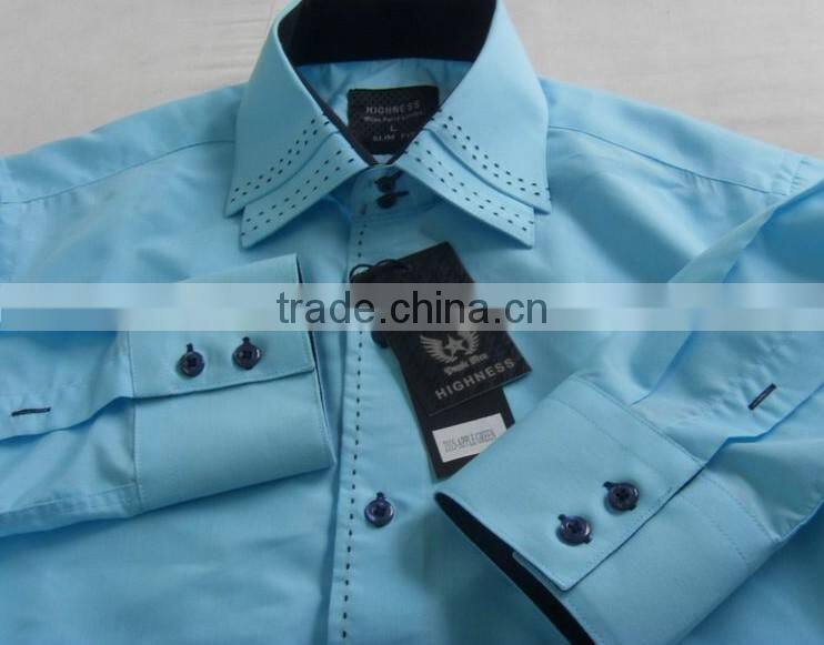 New designer 2014 fit casual slim shirt fashion designs man shirts