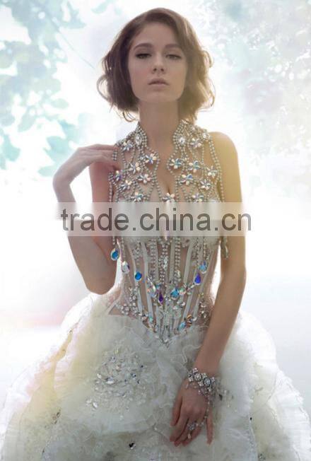 hot popular 3042 AB color round crystal sew on stones,widely used on dress/jewelry/shoes/bags ect