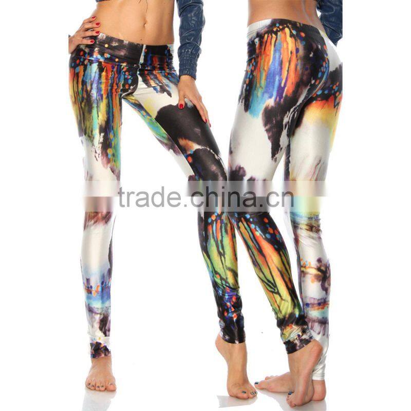 Wholesale leggings/ factory manufacture cut print laggins