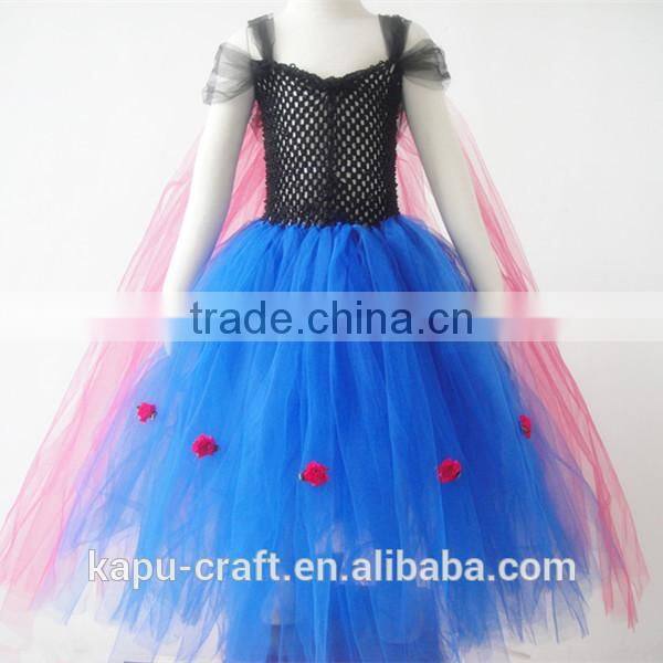 2017new style handmade frozen elsa tutu dress crochet tutu maxi dress wholesale