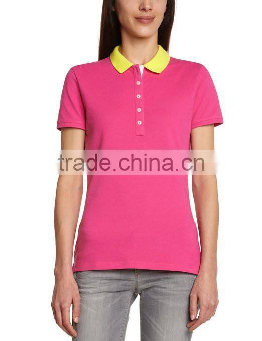 Women's blank polo with cotton & polyester blend for hot sale on alibaba