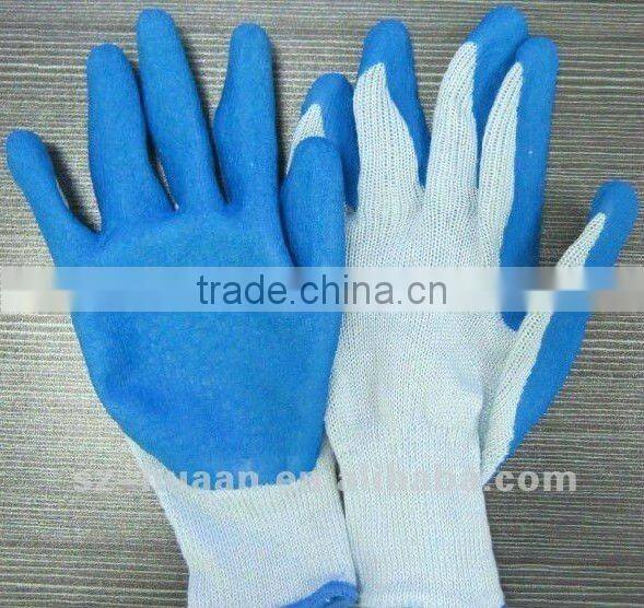 1/4 latex nitrile coated cheap 700g gardon produce-gloves cotton working yarn safety gloves