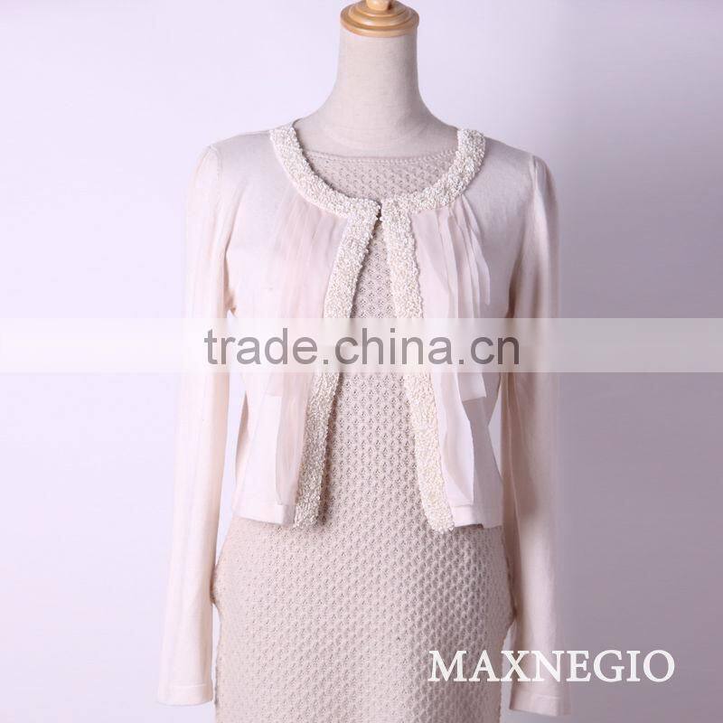 Latest women cardigan cotton crop top