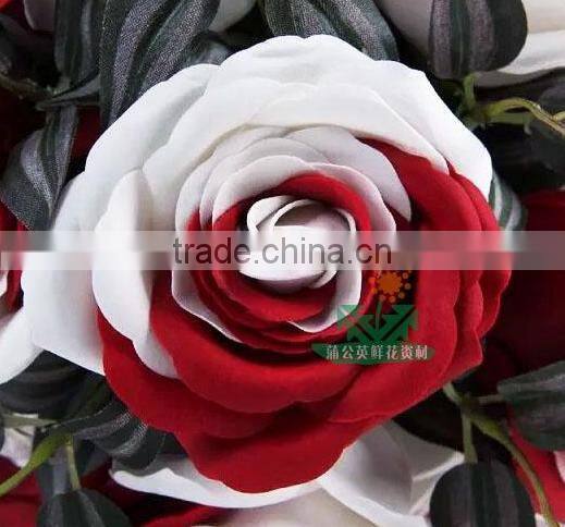 Wholesale decorative artificial two-tone rose flower soap flower for festival