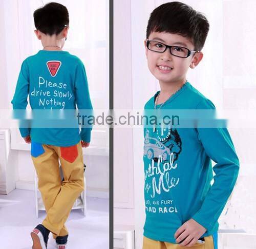 new style new design good quality China alibaba print long sleeve t-shirt for kids
