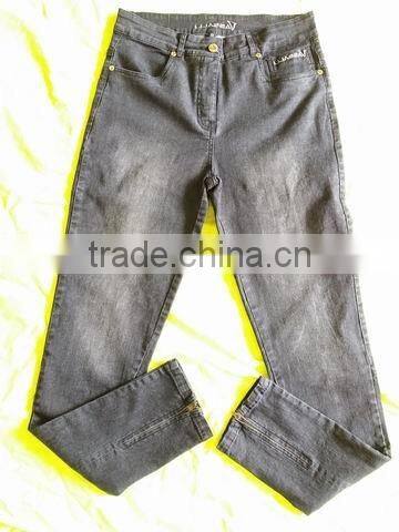 OEM western size ladies jean pants fashion design