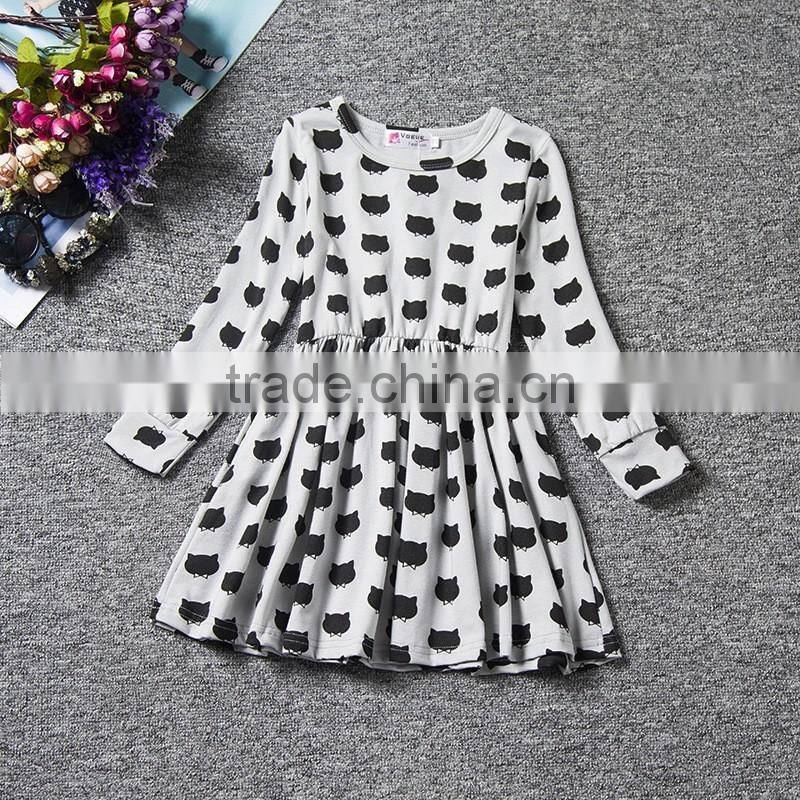 Hot Sale New Autumn Children Wedding Dress Baby Girls Dresses Kids Striped Bow Long-Sleeved Lace Princess Casual Dress For Party