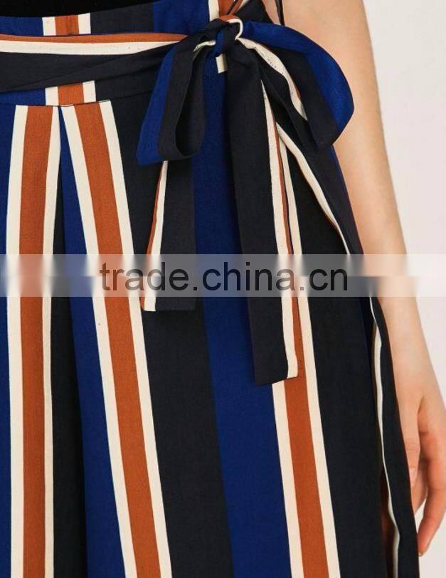 2017 Striped Wide Leg pants,pants for woman,chiffon pants