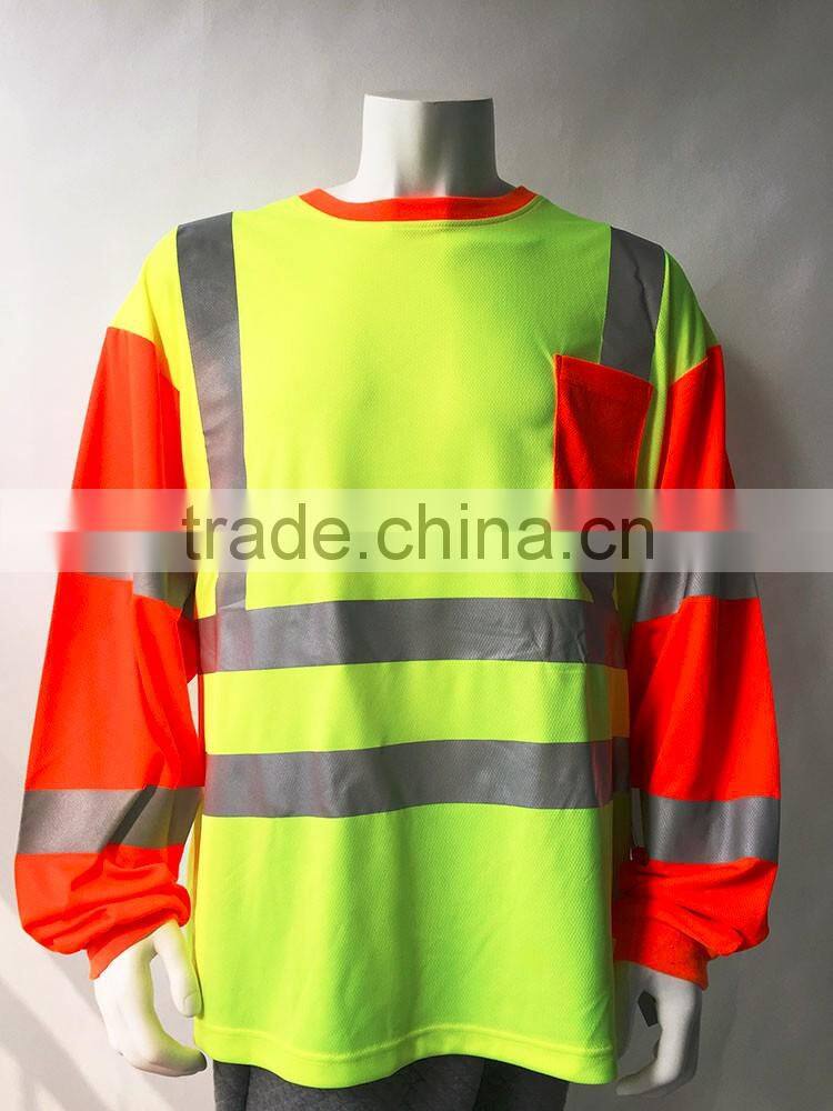 ANSI Class3 two-tone heat- applied high performance warning t-shirt