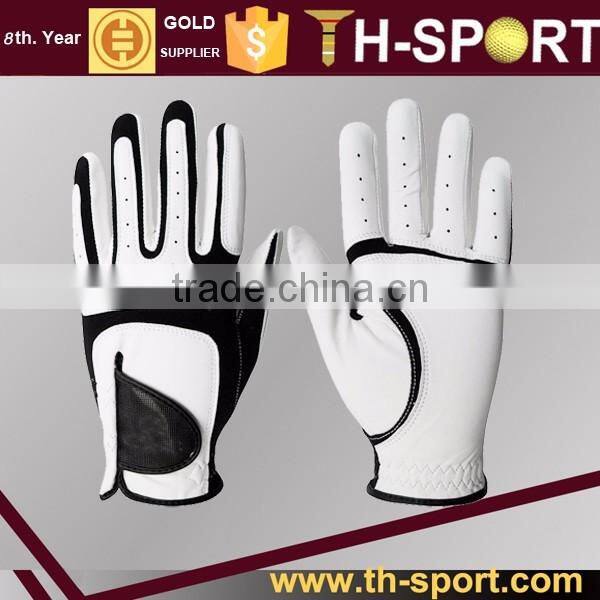 Black and White Men's Performance Grip Golf Glove